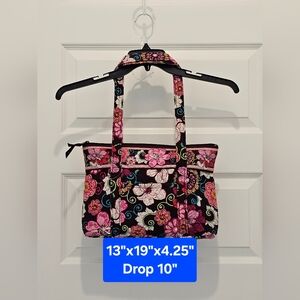 Vera Bradey Floral Tote, EUC, Size Medium